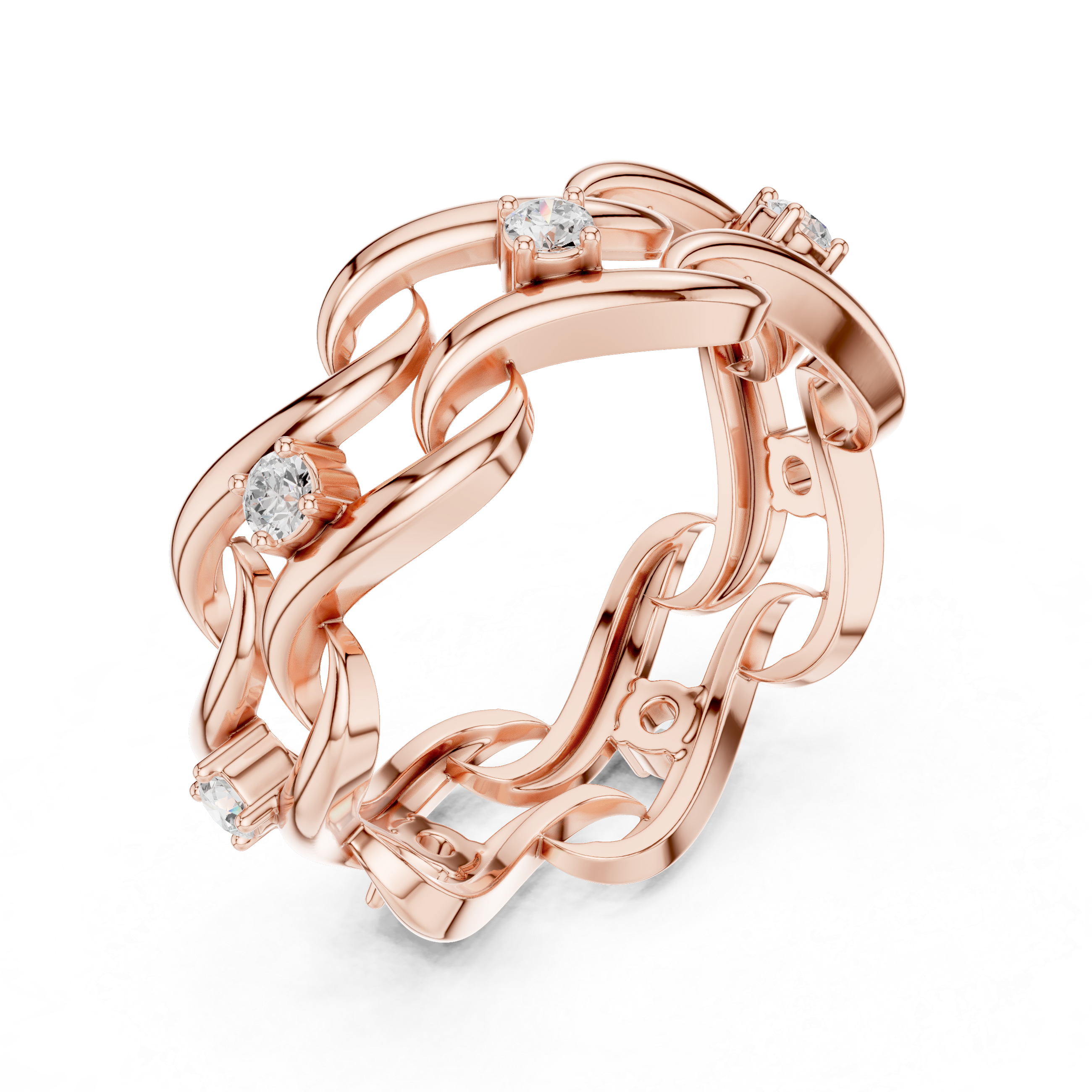 Twisted Eternity Lab Grown Diamond Ring in 14K & 18K Gold