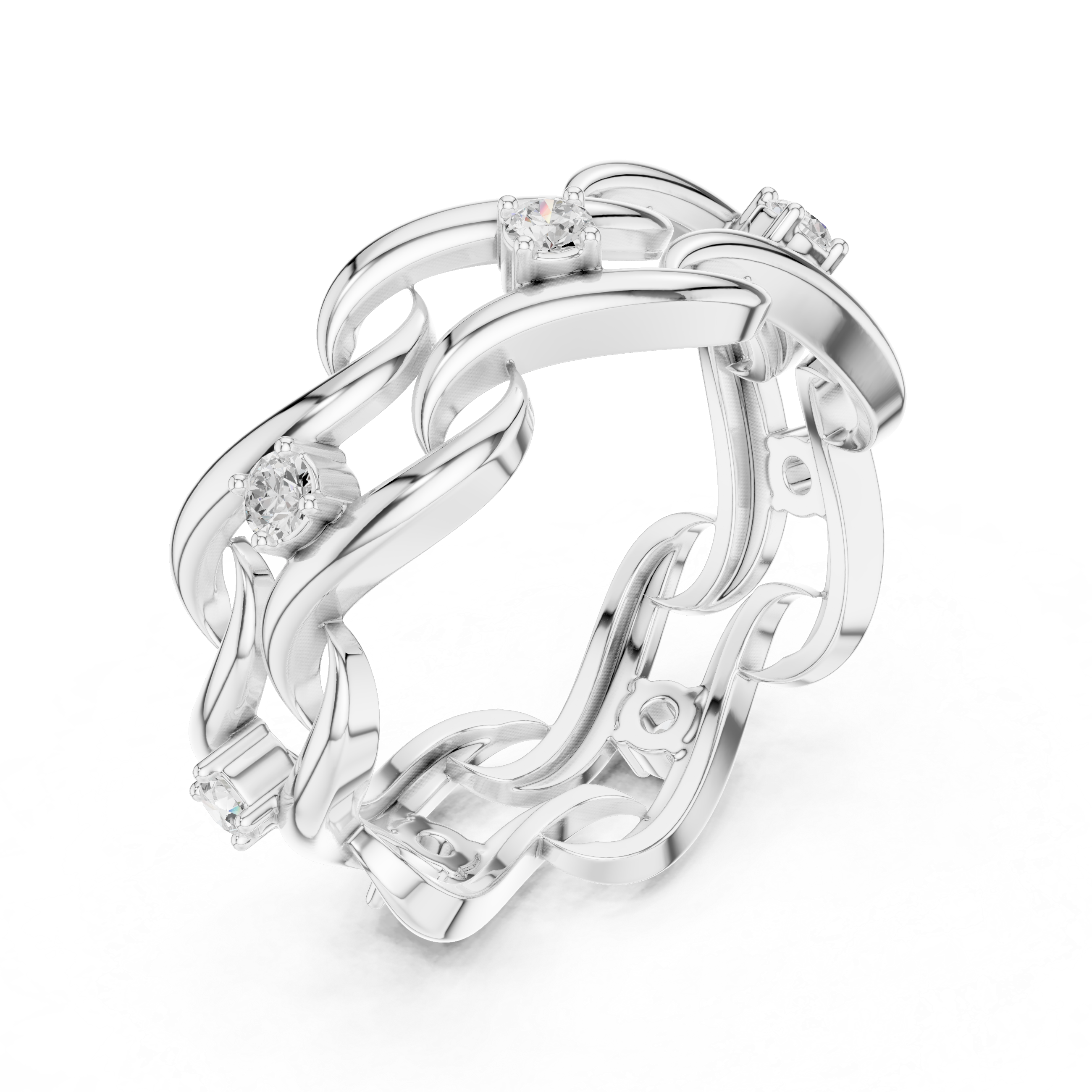 Twisted Eternity Lab Grown Diamond Ring in 14K & 18K Gold
