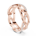 Twisted Pavé Diamond Infinity Ring in 14K & 18K Gold