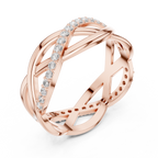 Twisted Pavé Diamond Infinity Ring in 14K & 18K Gold