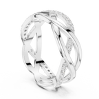 Twisted Pavé Diamond Infinity Ring in 14K & 18K Gold