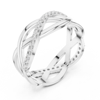 Twisted Pavé Diamond Infinity Ring in 14K & 18K Gold