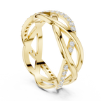 Twisted Pavé Diamond Infinity Ring in 14K & 18K Gold