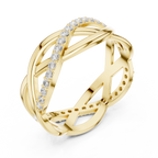 Twisted Pavé Diamond Infinity Ring in 14K & 18K Gold