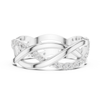 Twisted Pavé Diamond Infinity Ring in 14K & 18K Gold