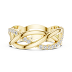 Twisted Pavé Diamond Infinity Ring in 14K & 18K Gold