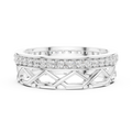Lattice Pavé Diamond Eternity Band in 14K & 18K Gold
