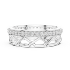 Lattice Pavé Diamond Eternity Band in 14K & 18K Gold