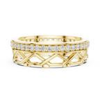 Lattice Pavé Diamond Eternity Band in 14K & 18K Gold
