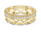 Lattice Pavé Diamond Eternity Band in 14K & 18K Gold