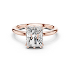 Radiant Cut Solitaire Engagement Ring with Hidden Diamond Gallery