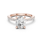 Oval Cut Pavé Diamond Engagement Ring