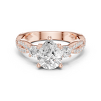 Pear Diamond Twisted Pavé Engagement Ring