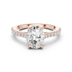 Oval Cut Pavé Diamond Engagement Ring