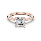 Asscher Cut Solitaire Engagement Ring