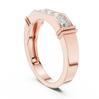 0.55 CT Five Stone Round Diamond Wedding Band