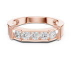 0.55 CT Five Stone Round Diamond Wedding Band