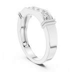 0.55 CT Five Stone Round Diamond Wedding Band