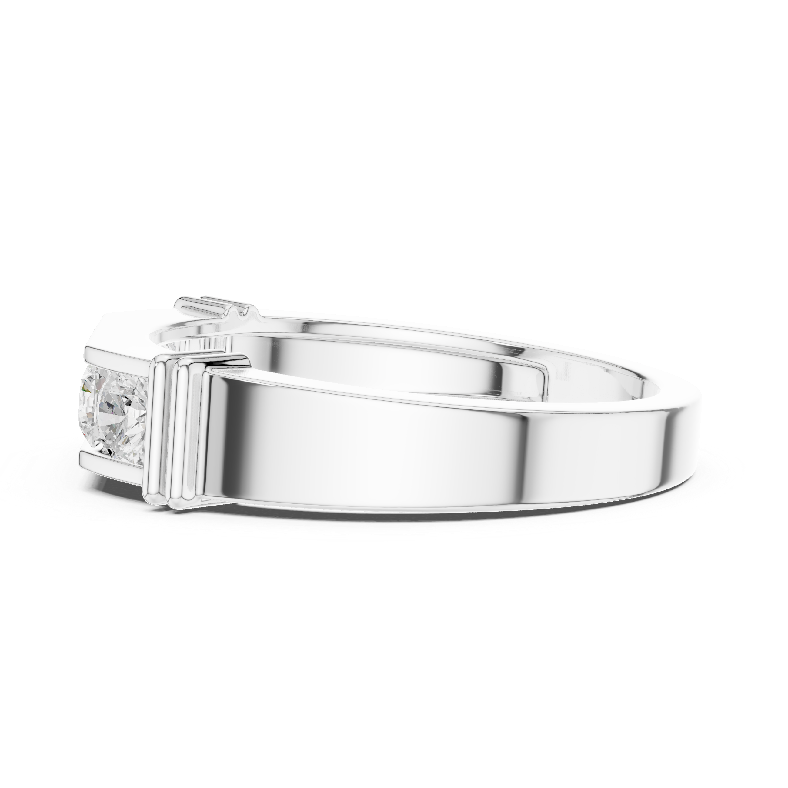 0.55 CT Five Stone Round Diamond Wedding Band