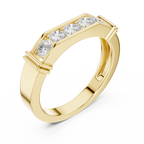 0.55 CT Five Stone Round Diamond Wedding Band