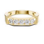 0.55 CT Five Stone Round Diamond Wedding Band