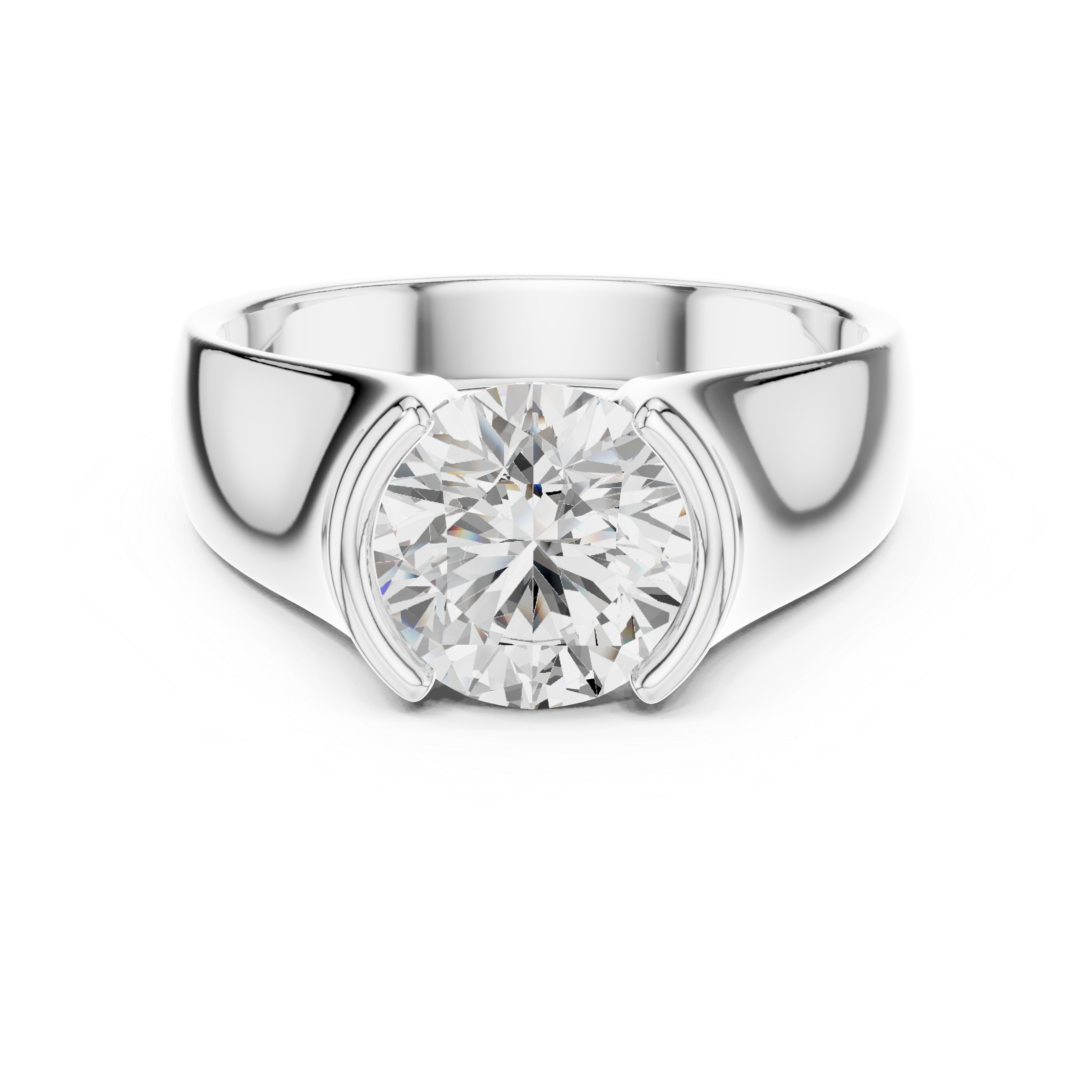 1.50 CT Round Diamond Men's Signet Ring
