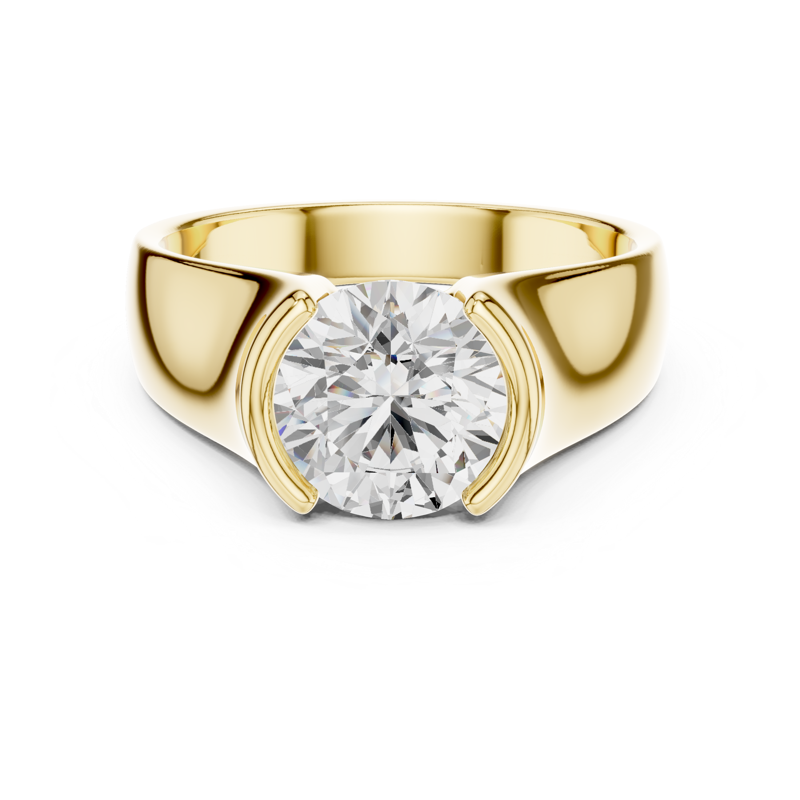 1.50 CT Round Diamond Men's Signet Ring