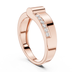 0.18 CT Men's Diamond Signet Ring with Pavé Shoulders