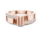 0.18 CT Men's Diamond Signet Ring with Pavé Shoulders
