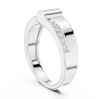 0.18 CT Men's Diamond Signet Ring with Pavé Shoulders