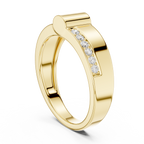 0.18 CT Men's Diamond Signet Ring with Pavé Shoulders