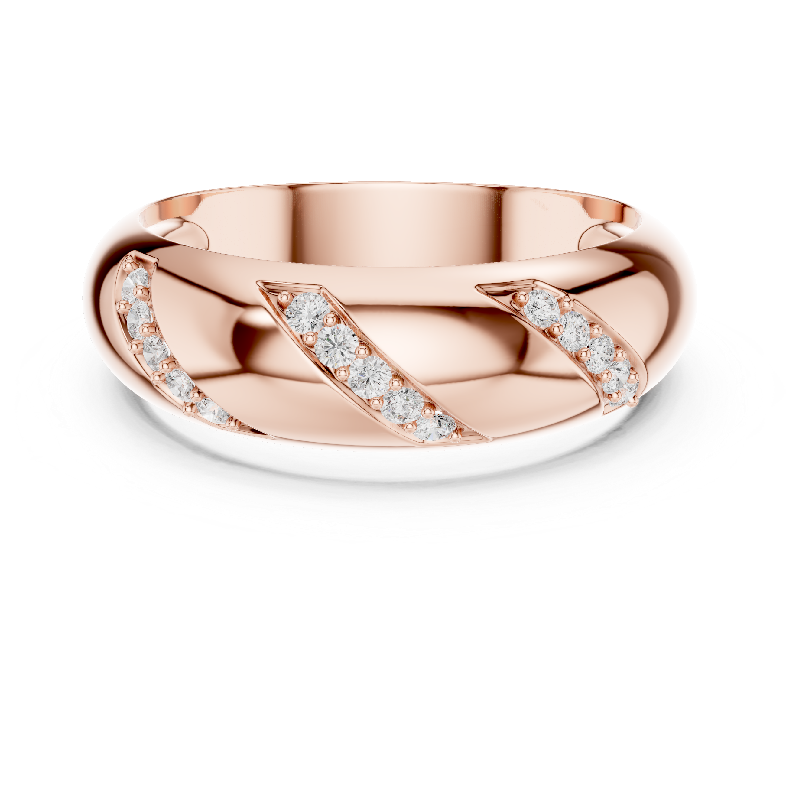 0.13 CT Men's Pavé Diamond Band Ring
