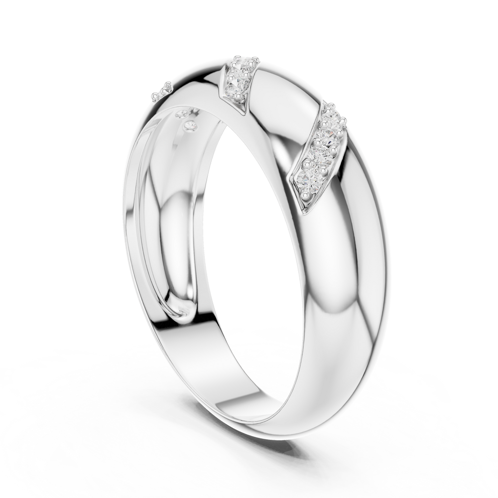 0.13 CT Men's Pavé Diamond Band Ring