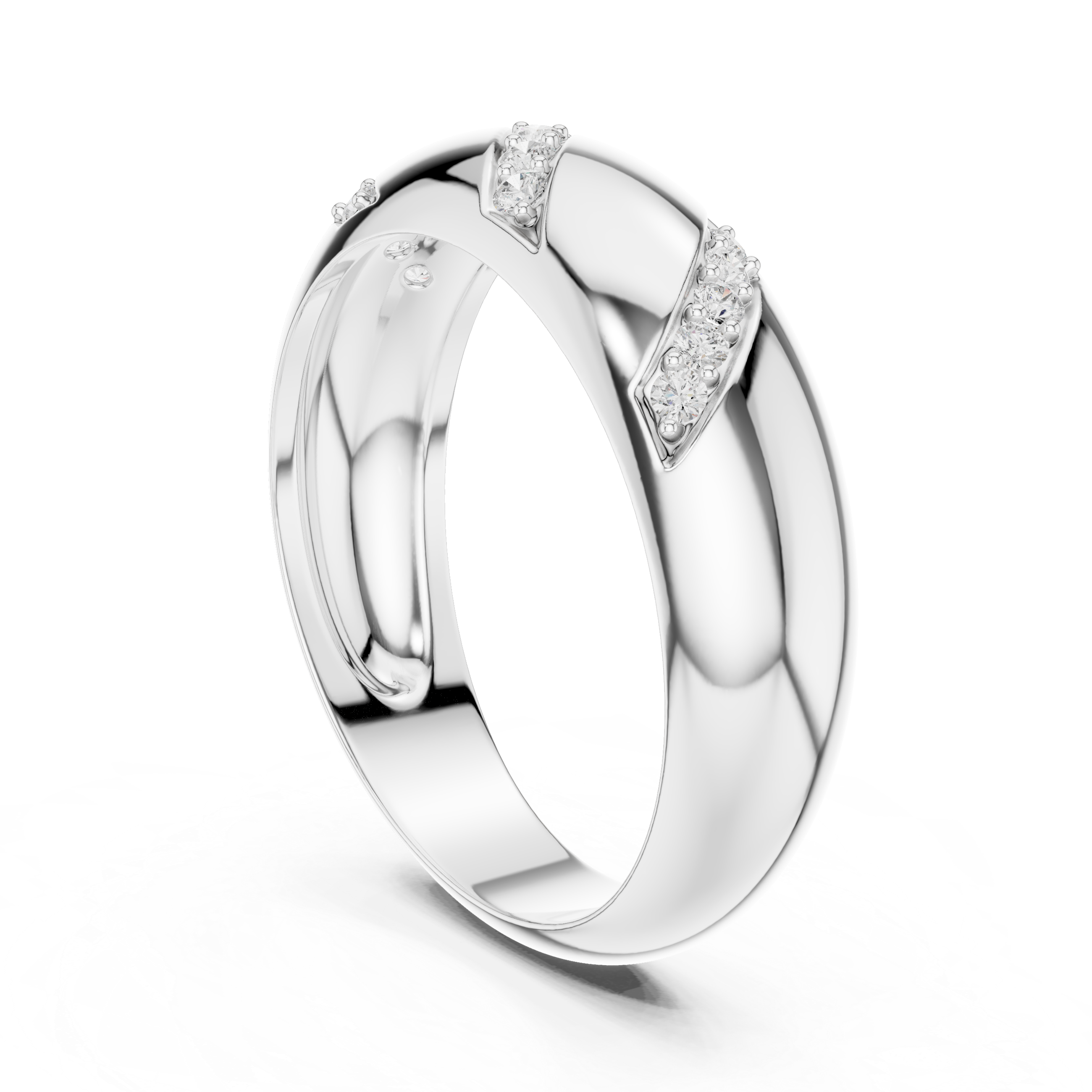 0.13 CT Men's Pavé Diamond Band Ring