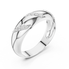 0.13 CT Men's Pavé Diamond Band Ring