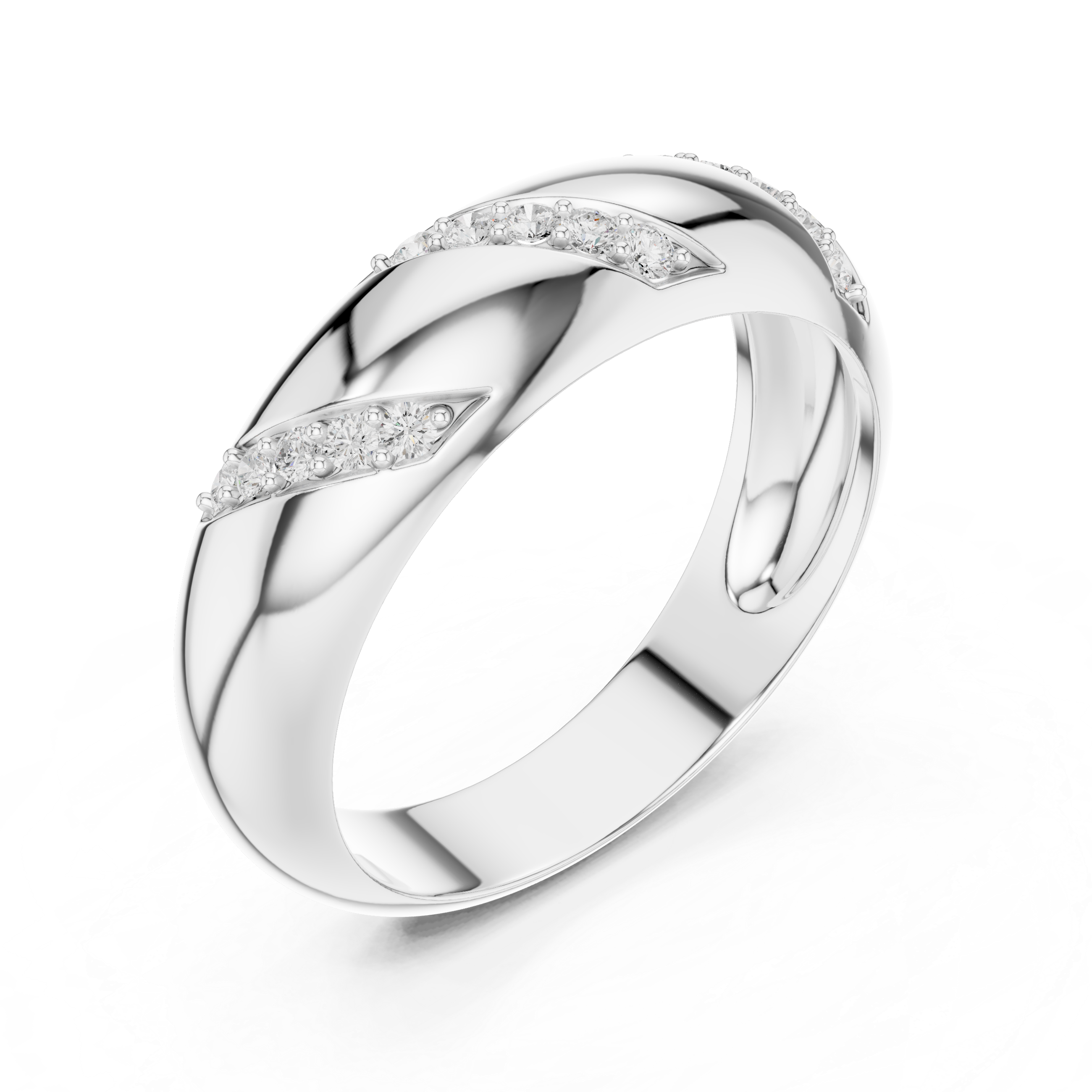 0.13 CT Men's Pavé Diamond Band Ring