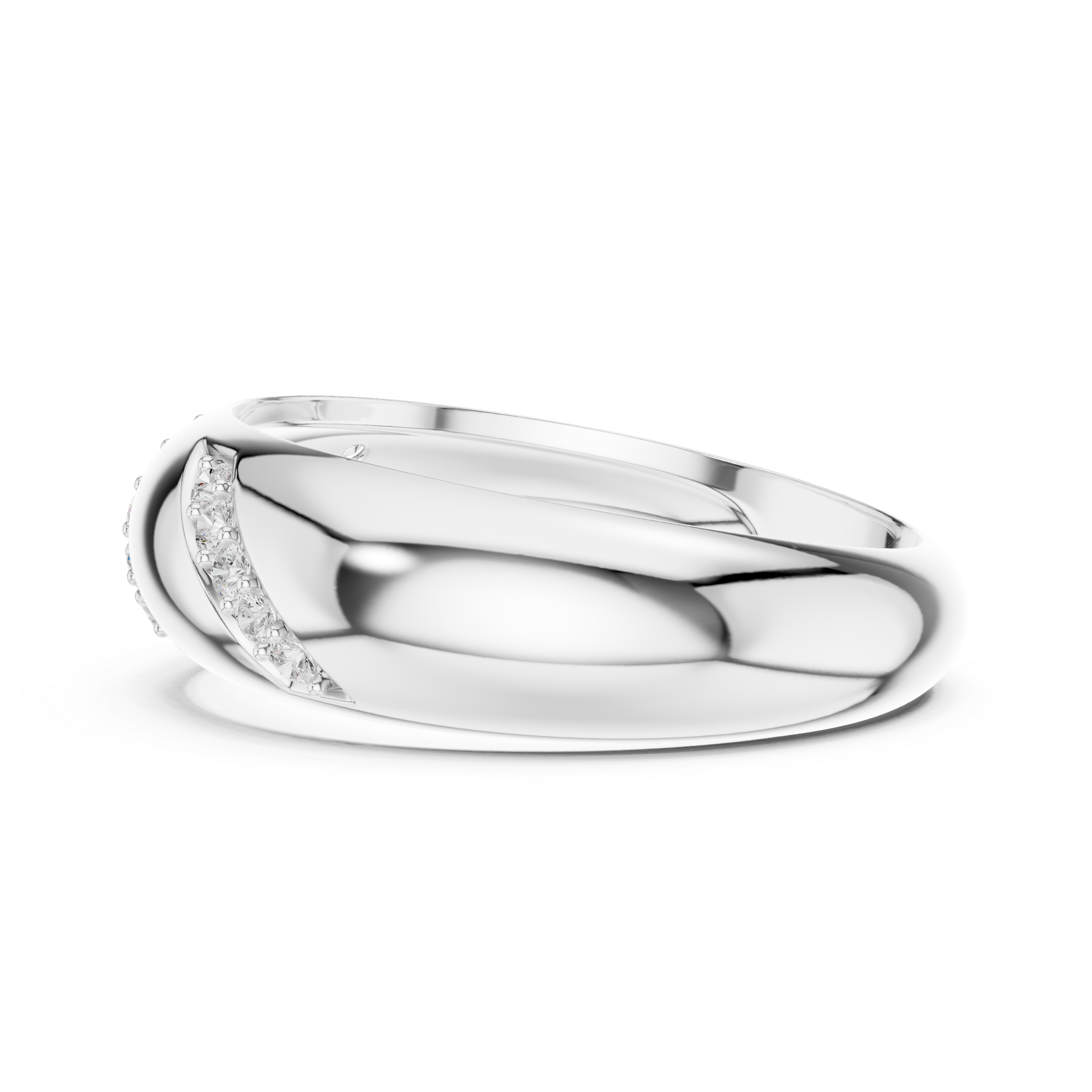0.13 CT Men's Pavé Diamond Band Ring