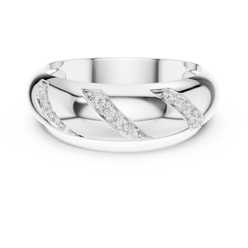 0.13 CT Men's Pavé Diamond Band Ring