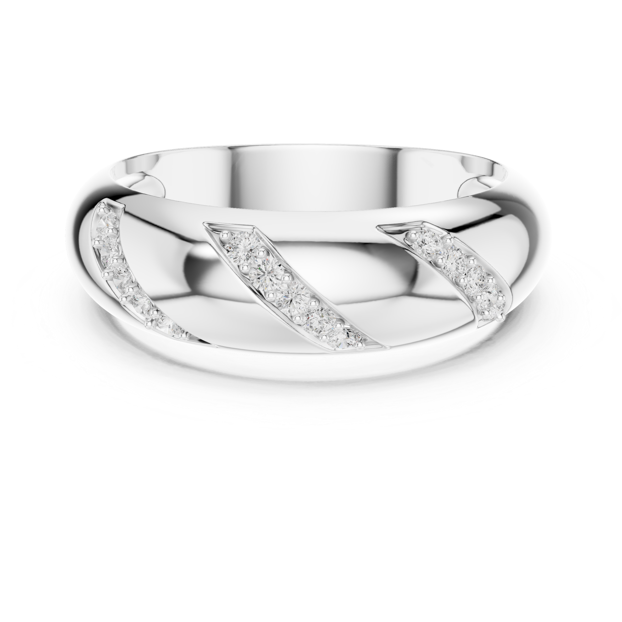 0.13 CT Men's Pavé Diamond Band Ring
