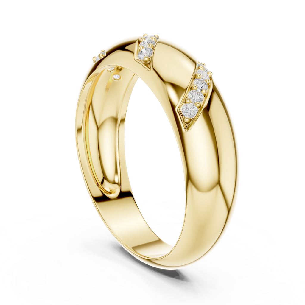 0.13 CT Men's Pavé Diamond Band Ring