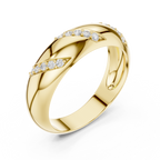 0.13 CT Men's Pavé Diamond Band Ring