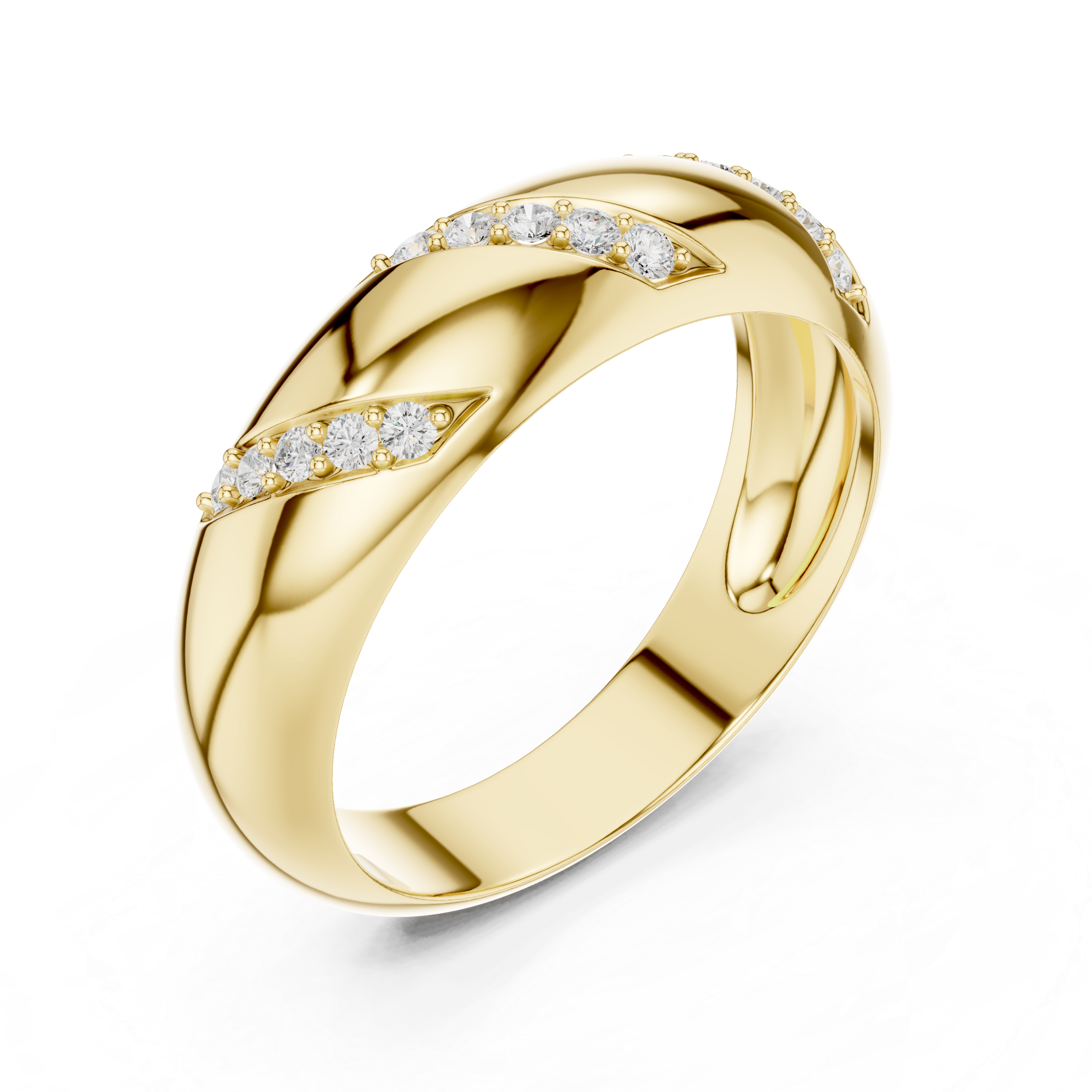 0.13 CT Men's Pavé Diamond Band Ring