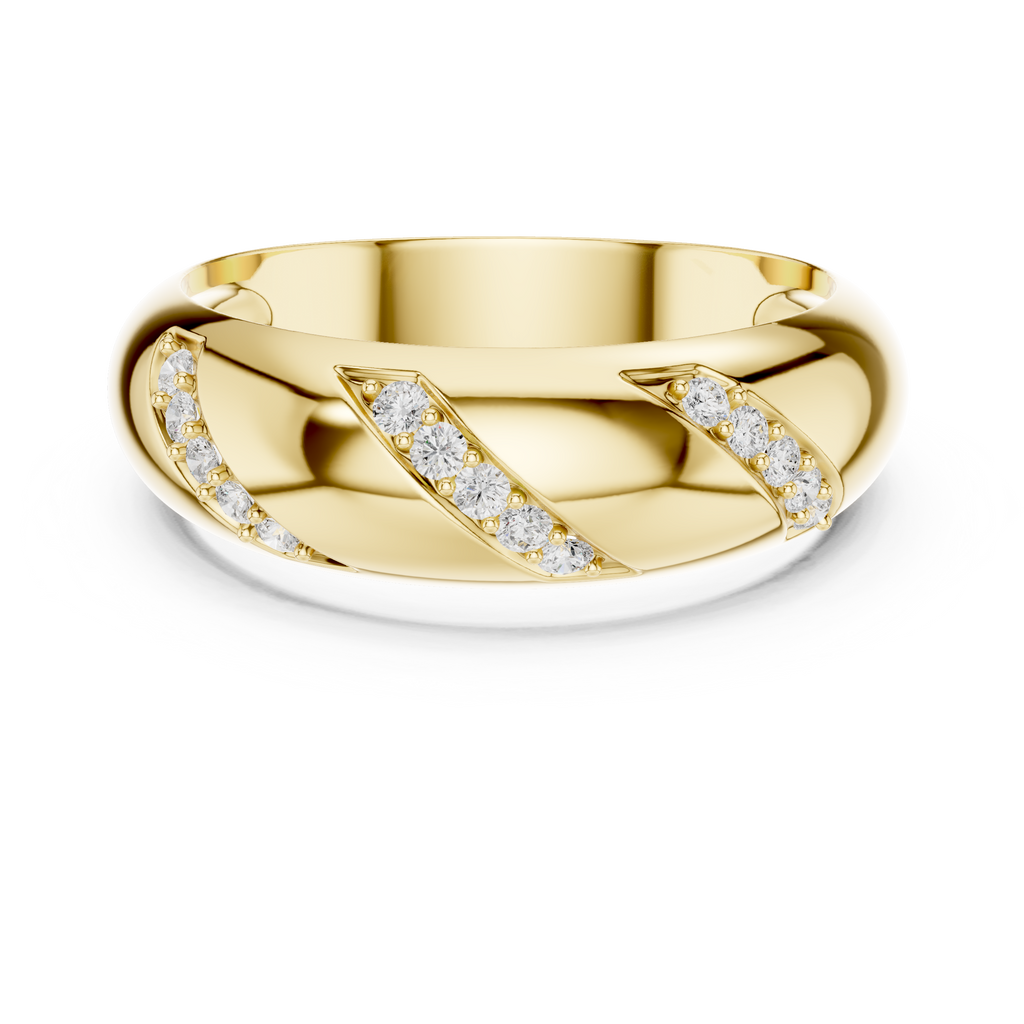 0.13 CT Men's Pavé Diamond Band Ring