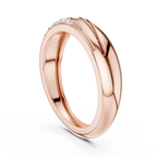 0.14 CT Curved Pavé Diamond Wedding Band