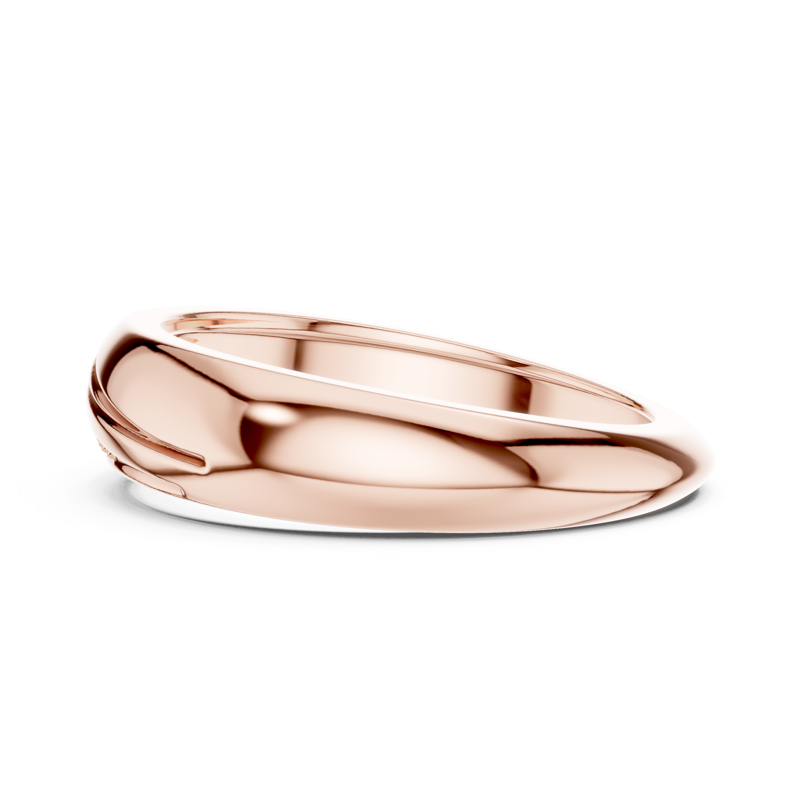 0.14 CT Curved Pavé Diamond Wedding Band