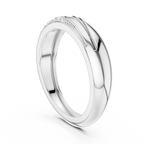 0.14 CT Curved Pavé Diamond Wedding Band