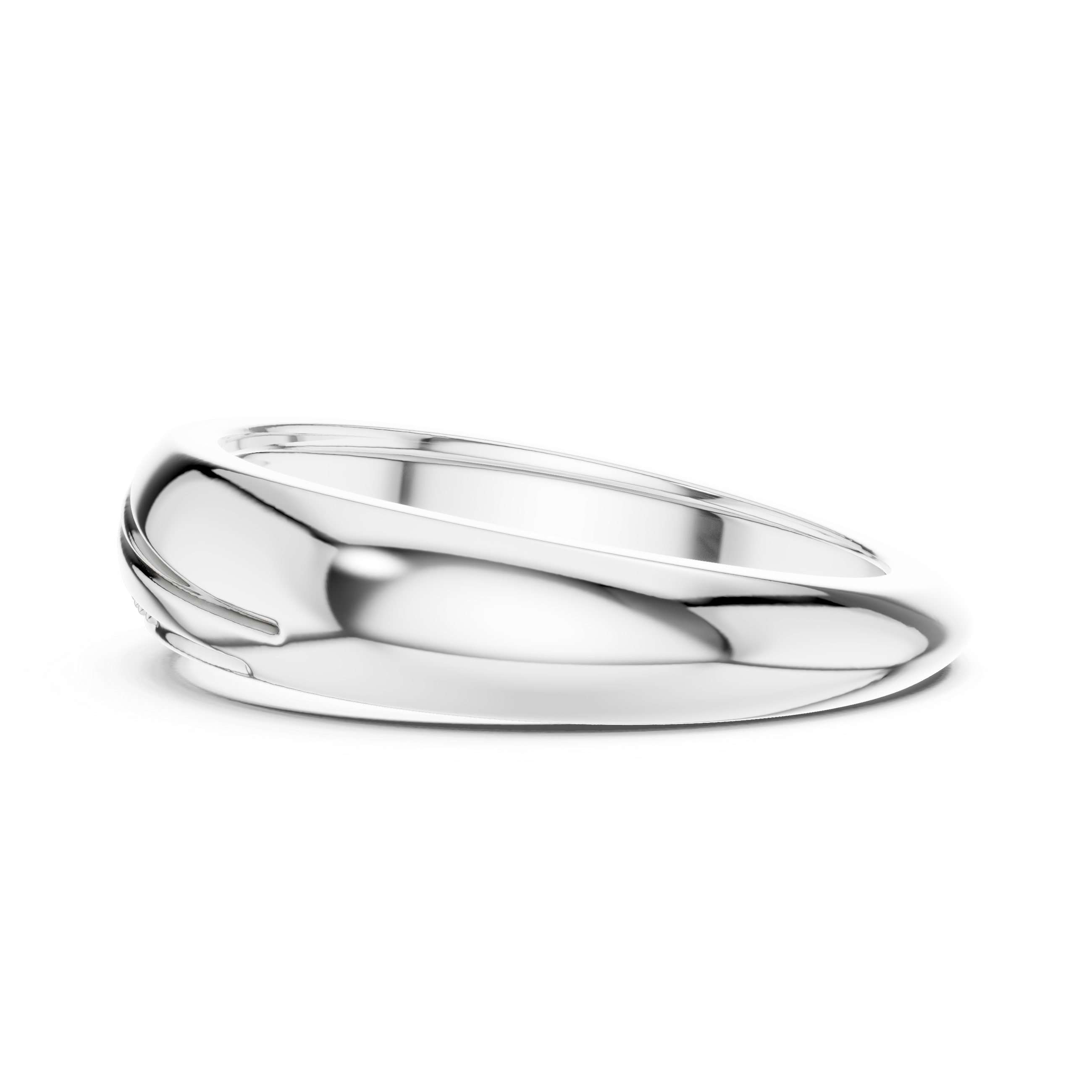 0.14 CT Curved Pavé Diamond Wedding Band