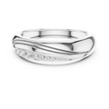 0.14 CT Curved Pavé Diamond Wedding Band