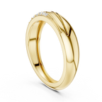 0.14 CT Curved Pavé Diamond Wedding Band