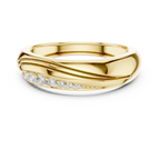 0.14 CT Curved Pavé Diamond Wedding Band